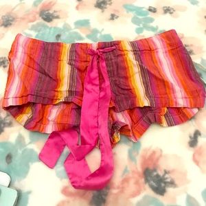 Pink pajama shorts
